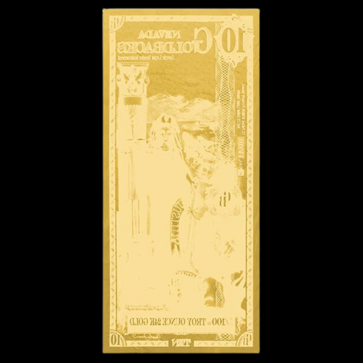 10 Nevada Goldback Note - Justitia