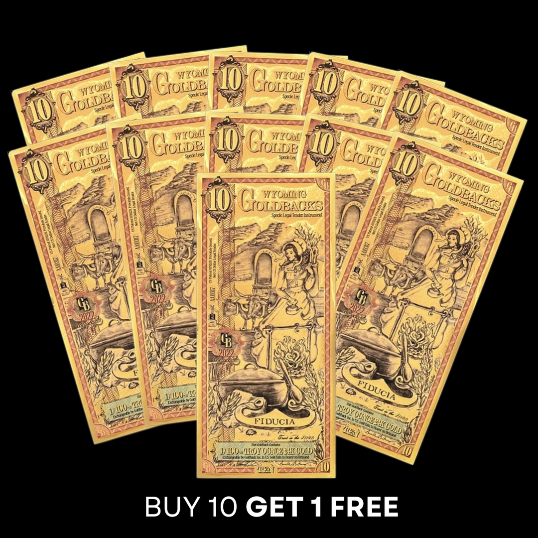 10 Wyoming Goldback Note - Fiducia