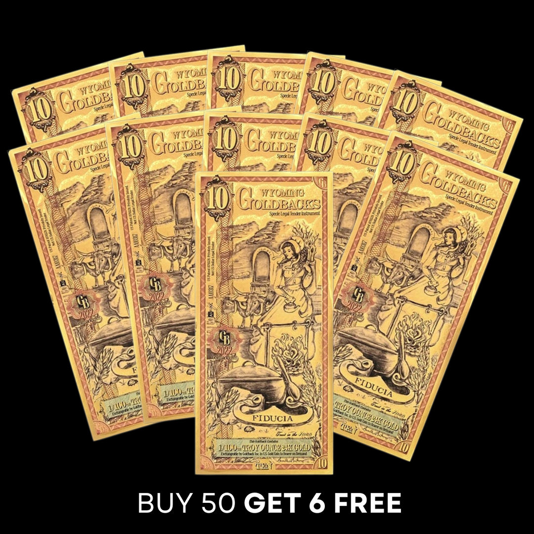 10 Wyoming Goldback Note - Fiducia
