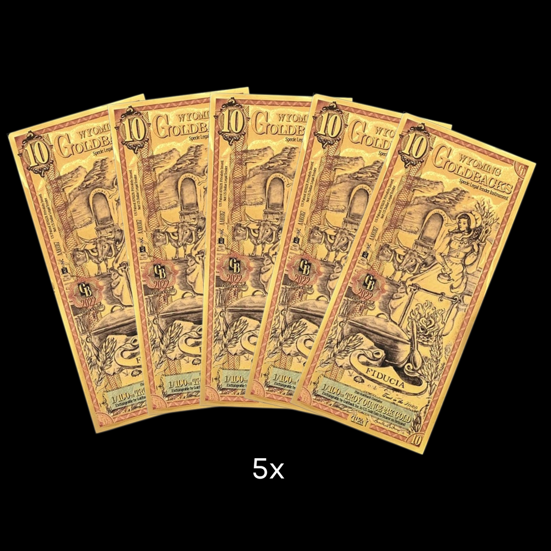 10 Wyoming Goldback Note - Fiducia