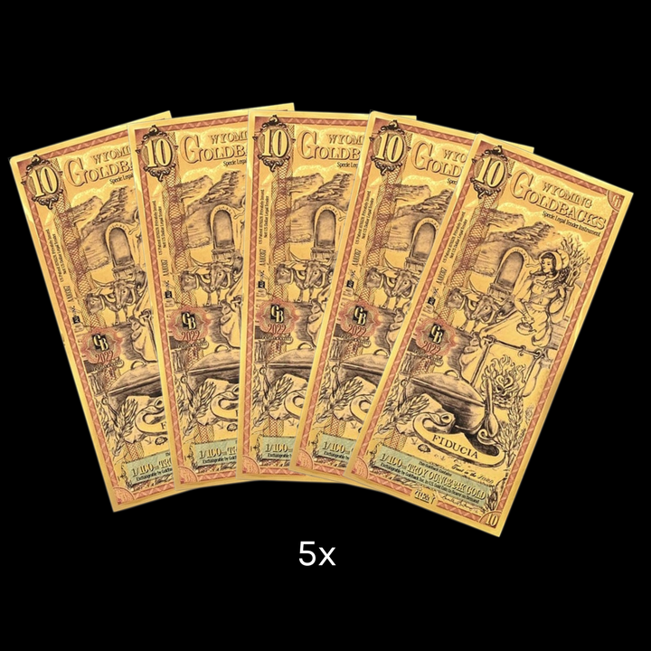 10 Wyoming Goldback Note - Fiducia