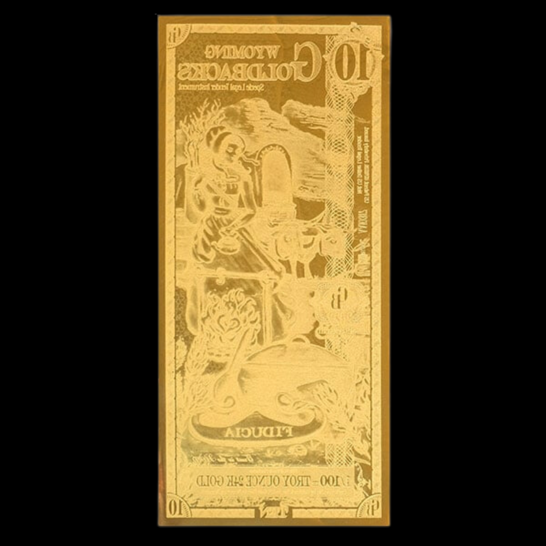 10 Wyoming Goldback Note - Fiducia