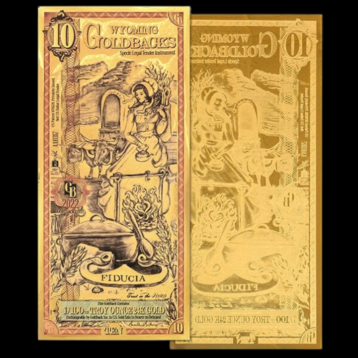 10 Wyoming Goldback Note - Fiducia