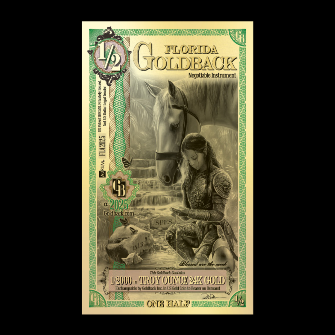 1/2 Goldback Note