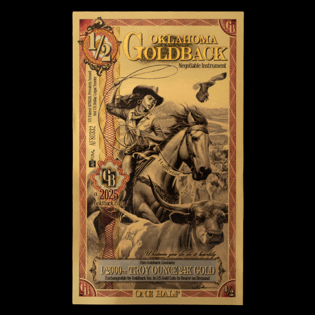 1/2 Goldback Note