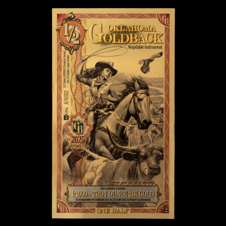 1/2 Goldback Note