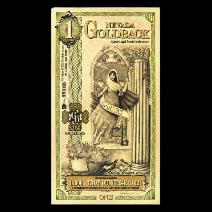 1 Nevada Goldback Note - Caritas
