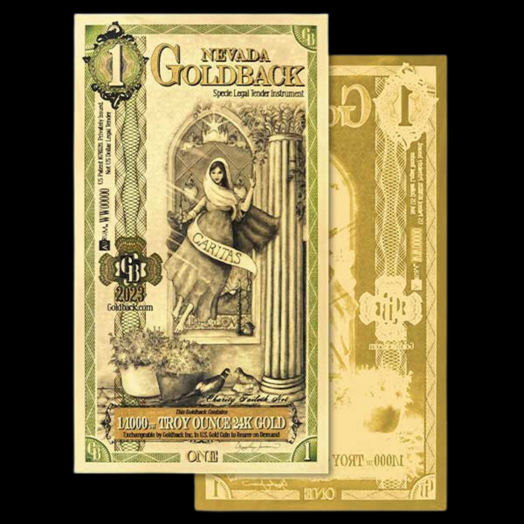 1 Nevada Goldback Note - Caritas