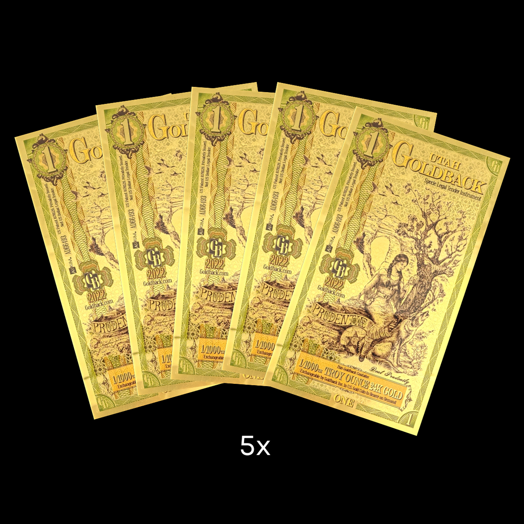 1 Utah Goldback Note - Prudentiae