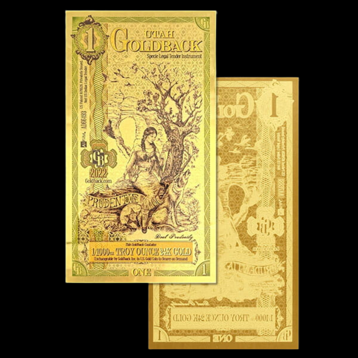 1 Utah Goldback Note - Prudentiae
