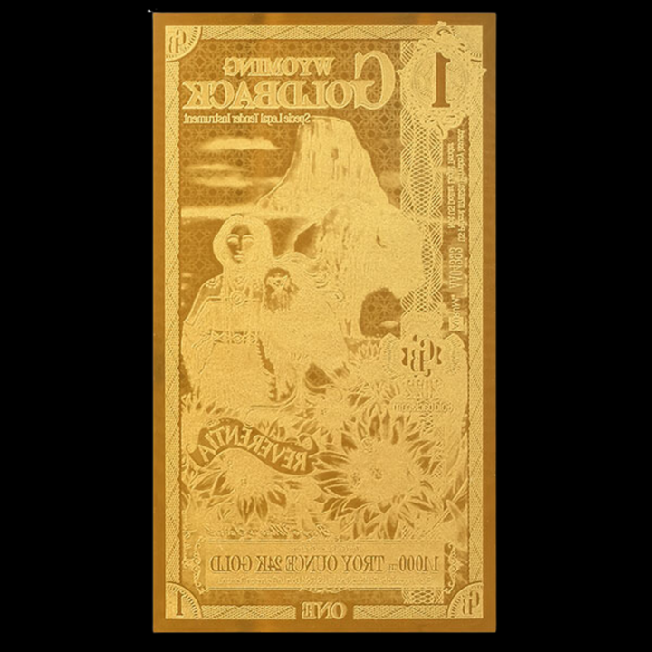 1 Wyoming Goldback Note - Reverentia