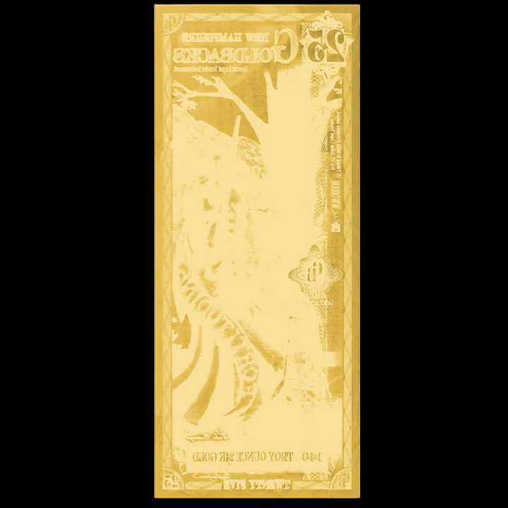 25 New Hampshire Goldback Note - Fortitudine