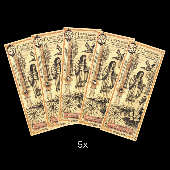 25 South Dakota Goldback Note - Laurea