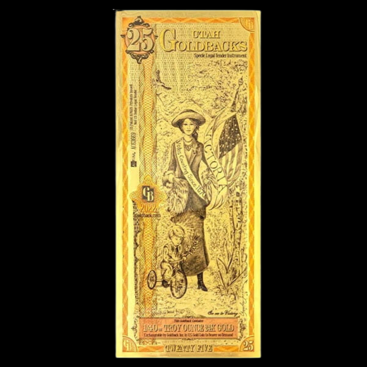 25 Utah Goldback Note - Victoria
