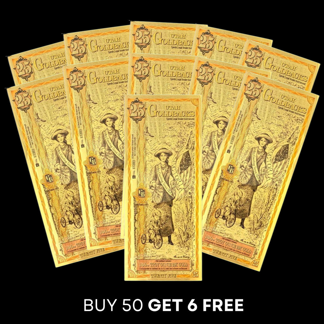 25 Utah Goldback Note - Victoria