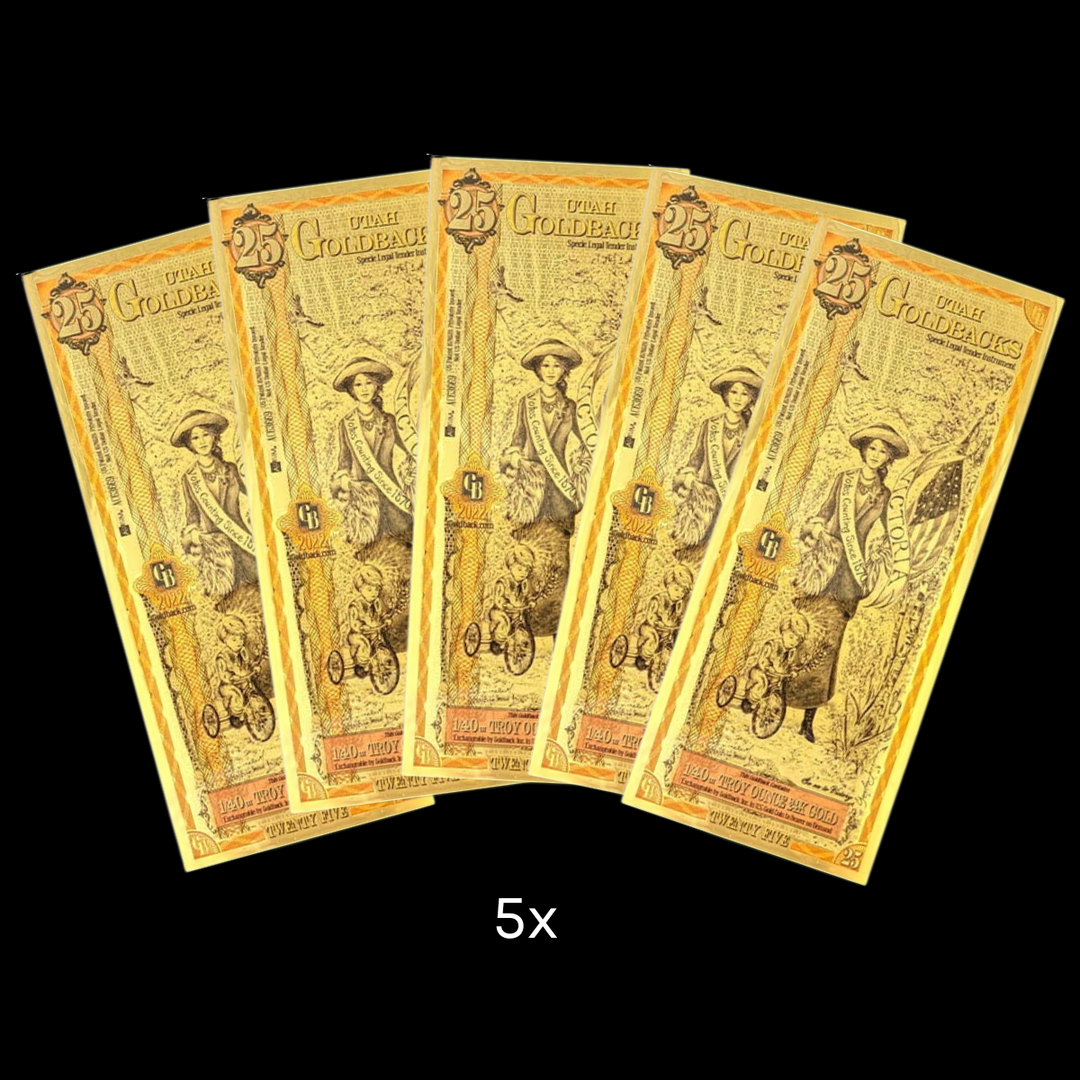 25 Utah Goldback Note - Victoria