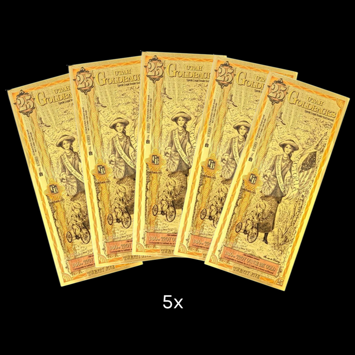 25 Utah Goldback Note - Victoria