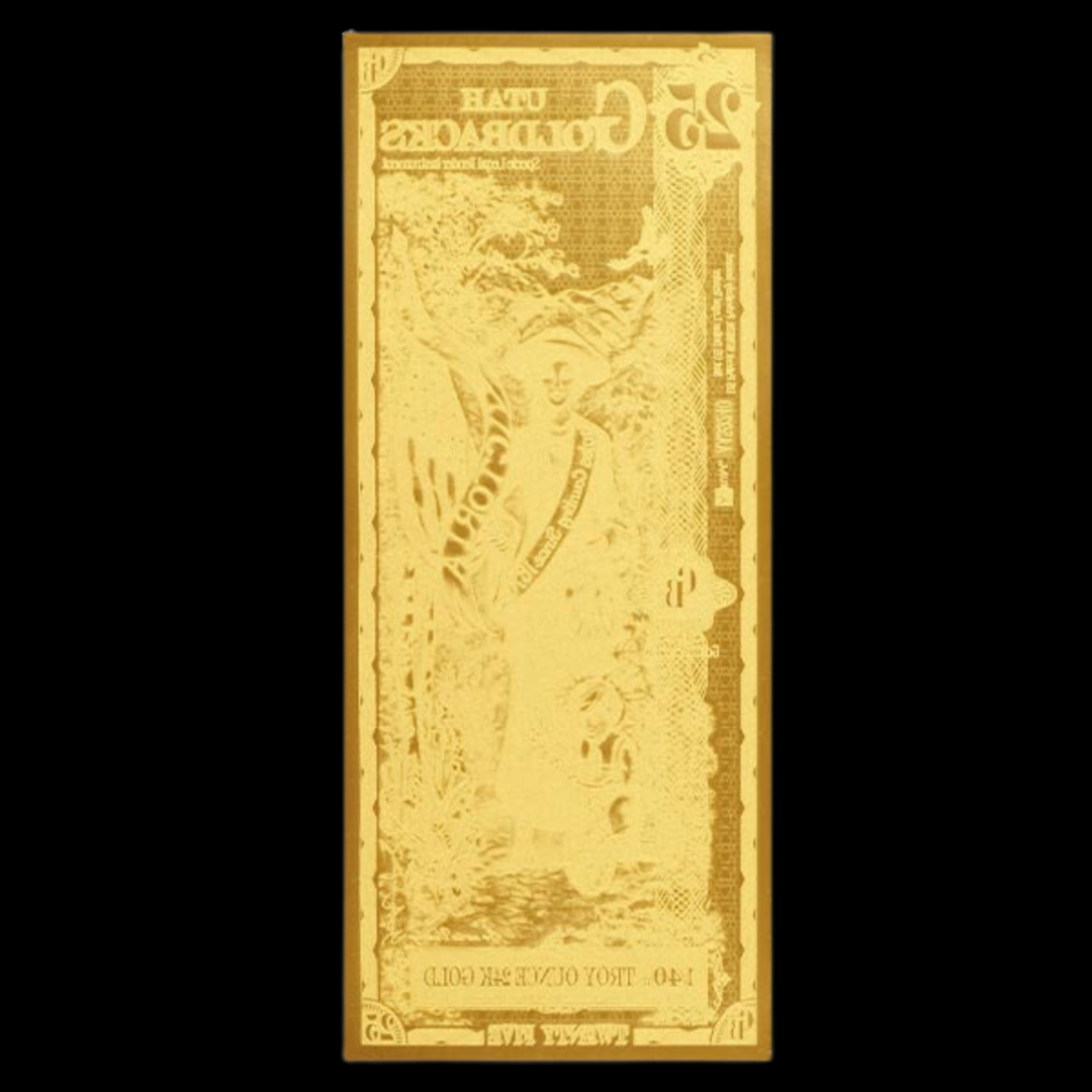 25 Utah Goldback Note - Victoria