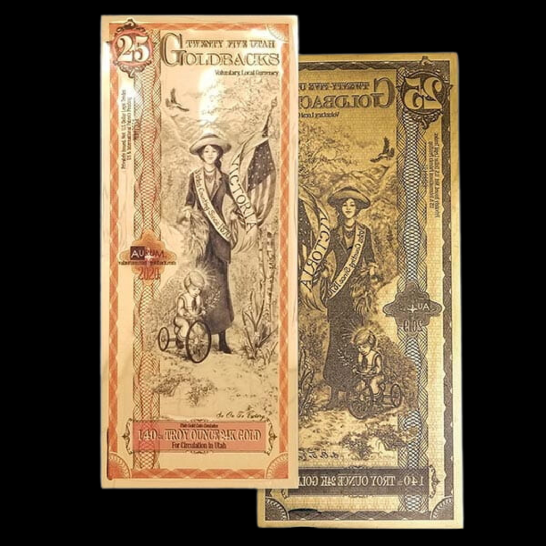 25 Utah Goldback Note - Victoria