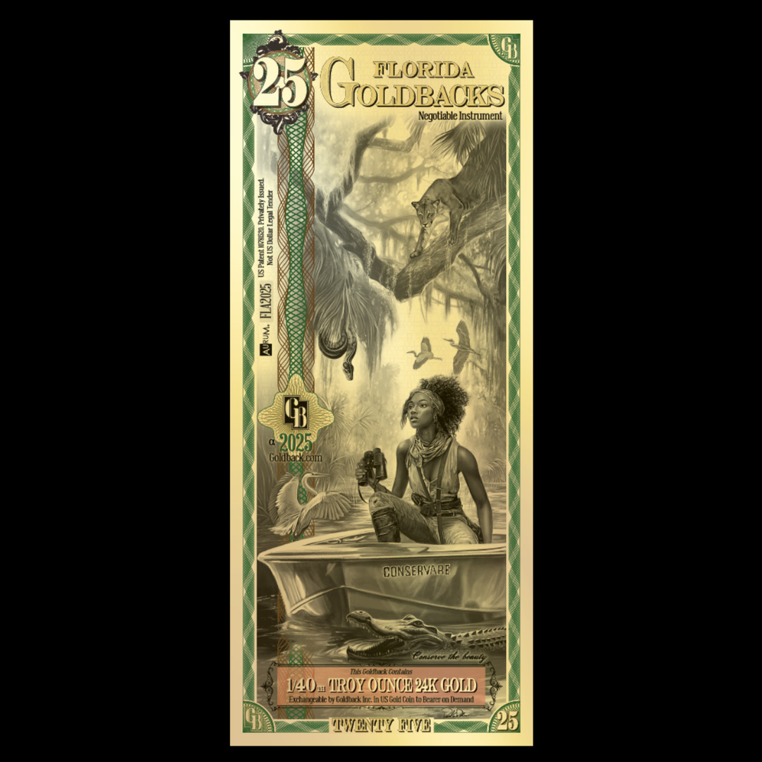 25 Goldback Note