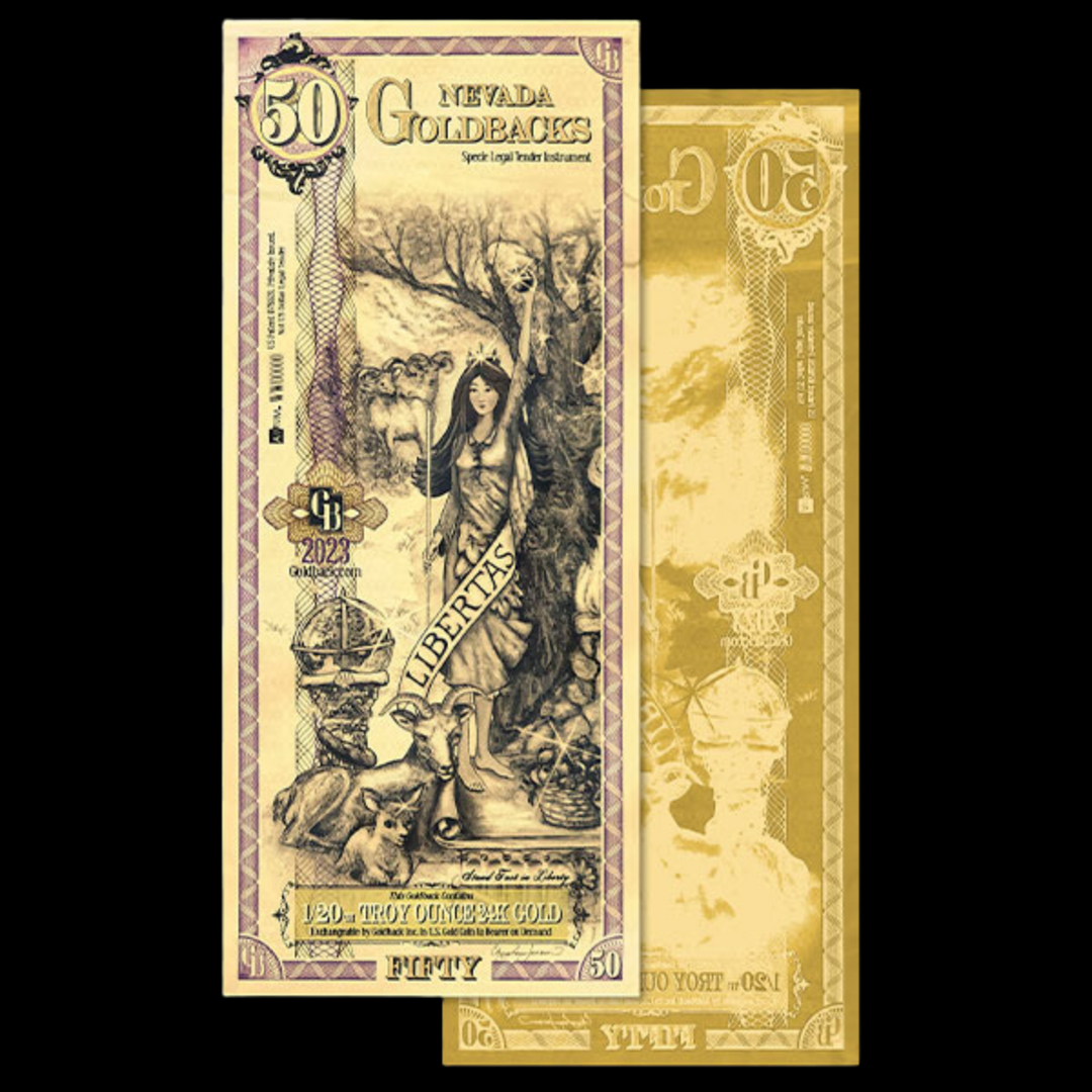 50 Nevada Goldback Note - Libertas
