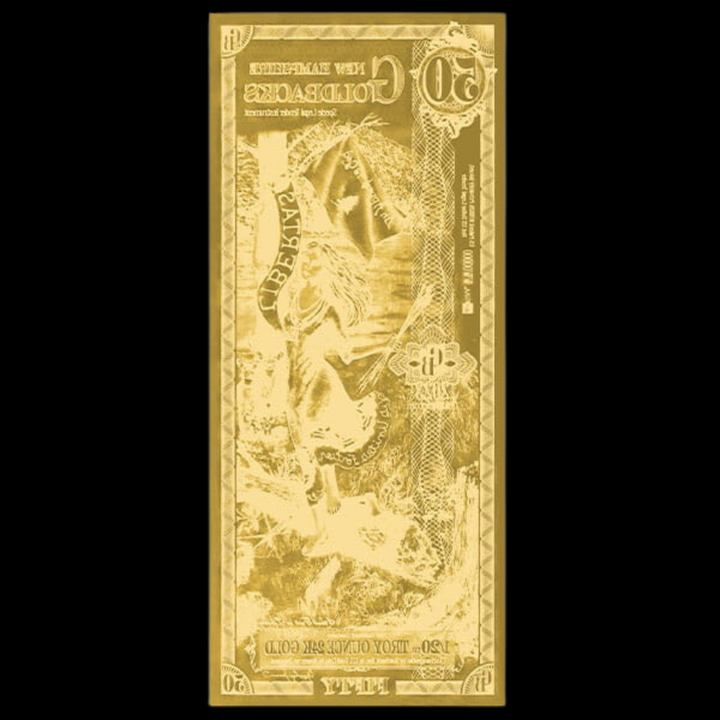 50 New Hampshire Goldback Note - Libertas