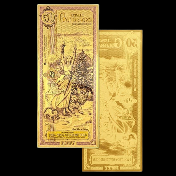50 Utah Goldback Note- Libertas