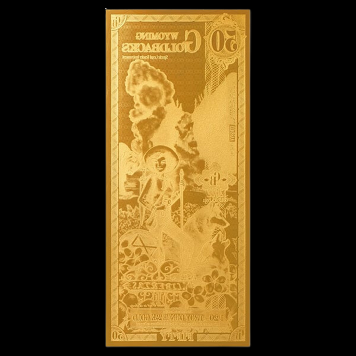 50 Wyoming Goldback Note - Libertas