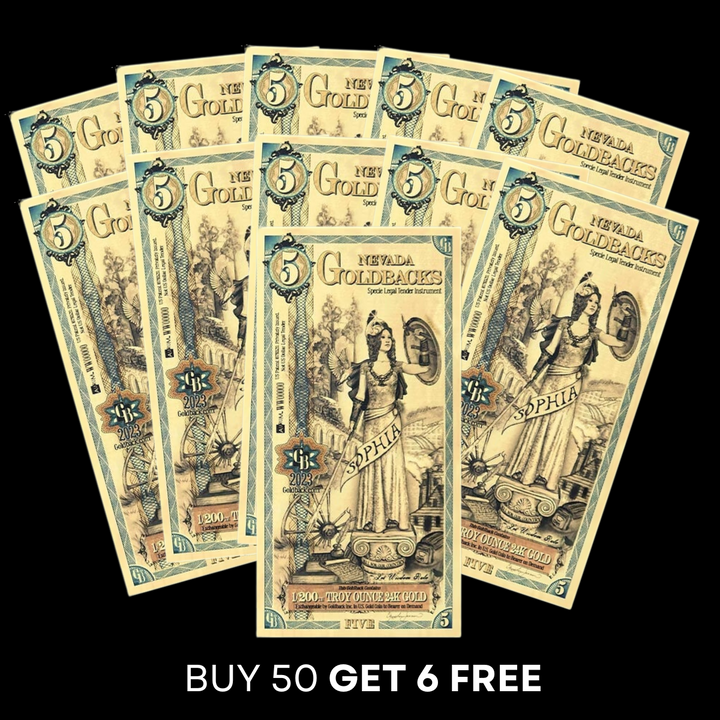 5 Nevada Goldback Note - Sophia
