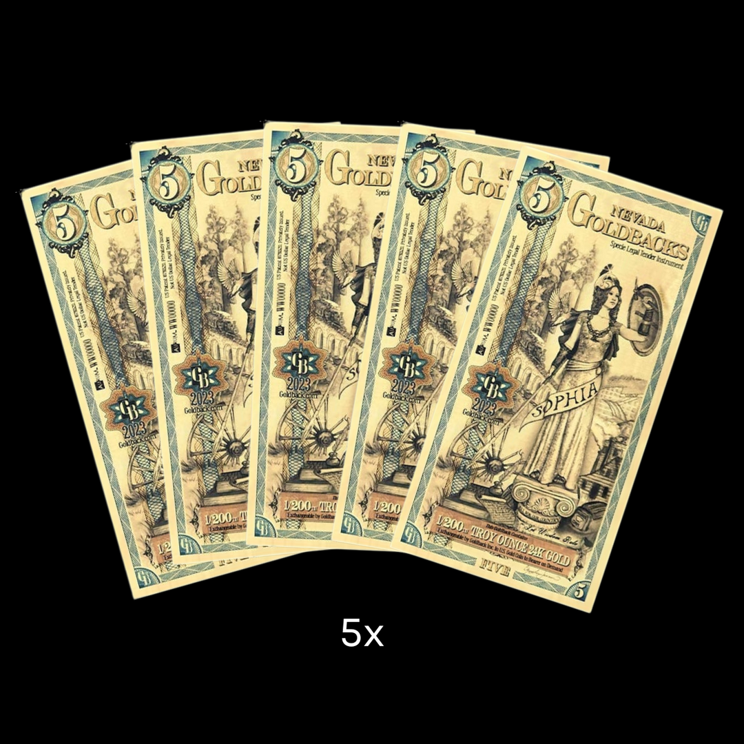 5 Nevada Goldback Note - Sophia