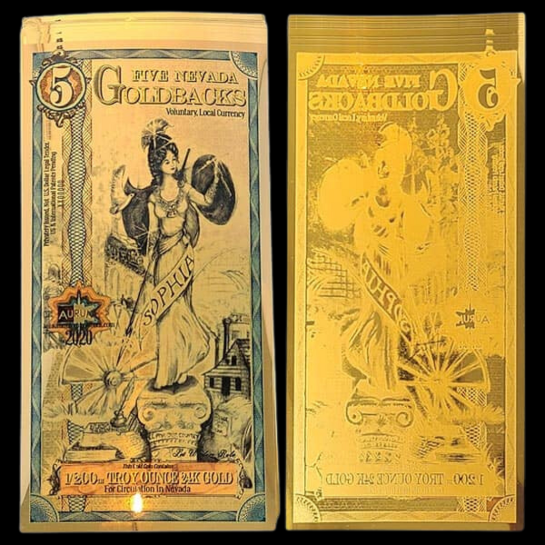 5 Nevada Goldback Note - Sophia