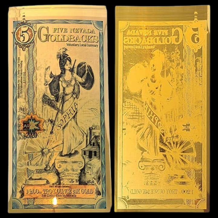 5 Nevada Goldback Note - Sophia