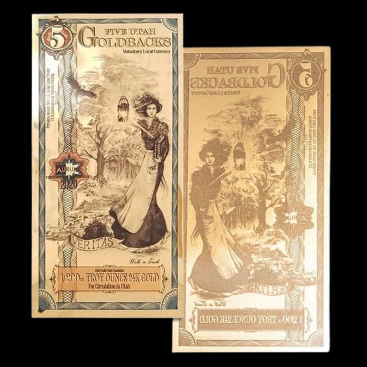 5 Utah Goldback Note - Veritas