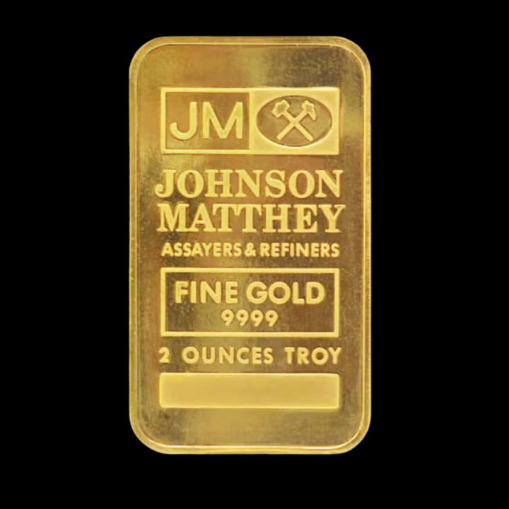 2 oz Blank Back Gold Bar | Johnson Matthey