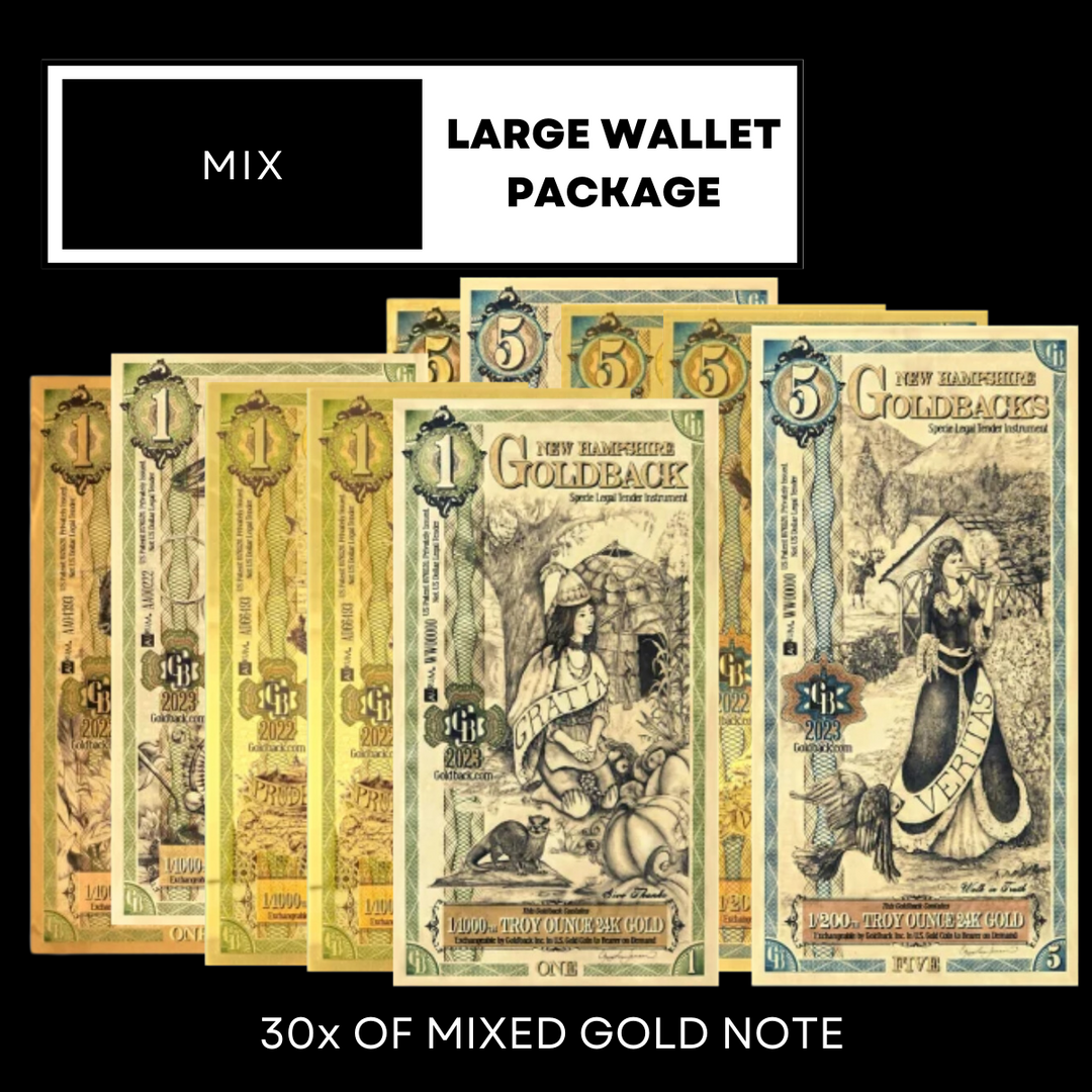 Goldback Note - Large Wallet Package