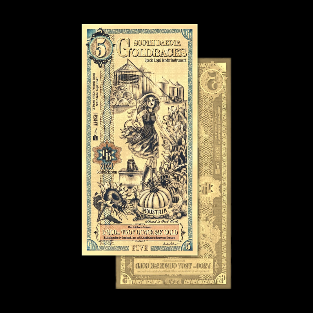5 South Dakota Goldback Note - Industria
