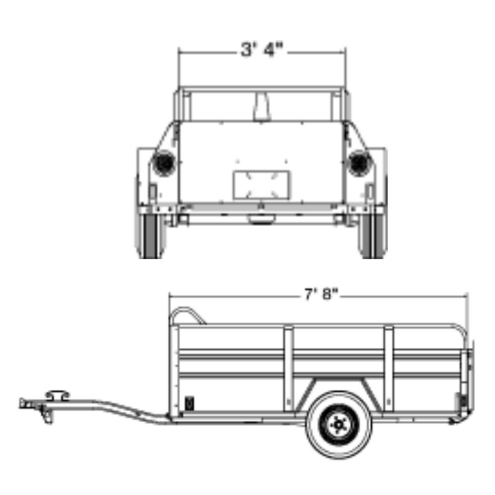 Utility Trailer - 4' x 7' U-Haul