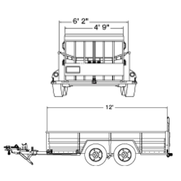 Utility Trailer With Ramp - 6' x 12'
